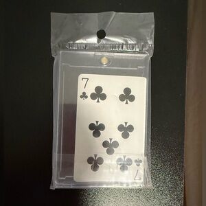 Tiffany and Co Rare Red and Gold Collectable playing Card! 7 of ♣️!